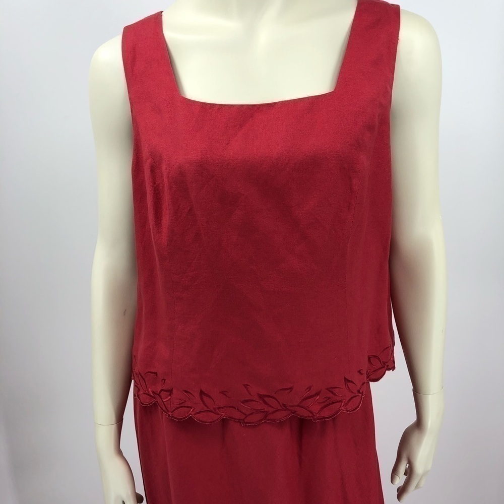 Adrianna Papell Women's 16 Pink Lined Skirt Set - Picture 10 of 11